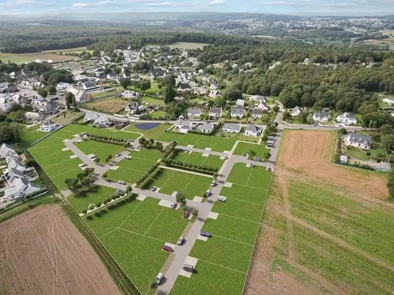 Grande propriété avec terrain vue par drone