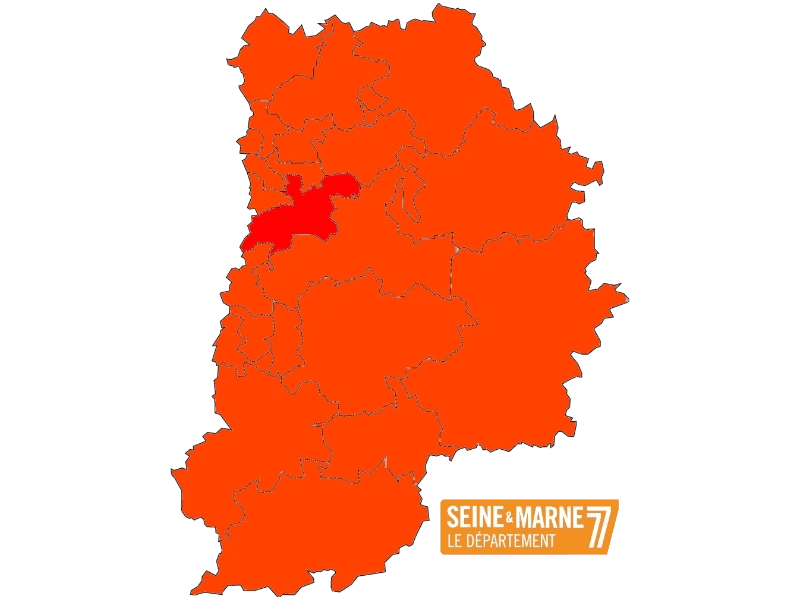 Carte de la Seine-et-Marne, secteur prioritaire pour les prises de vues aériennes par drone de Drones Services IDF